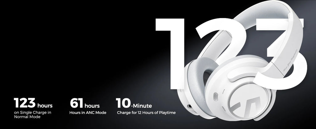 SoundPEATS Space ANC Wireless Headphones | 123H Battery
