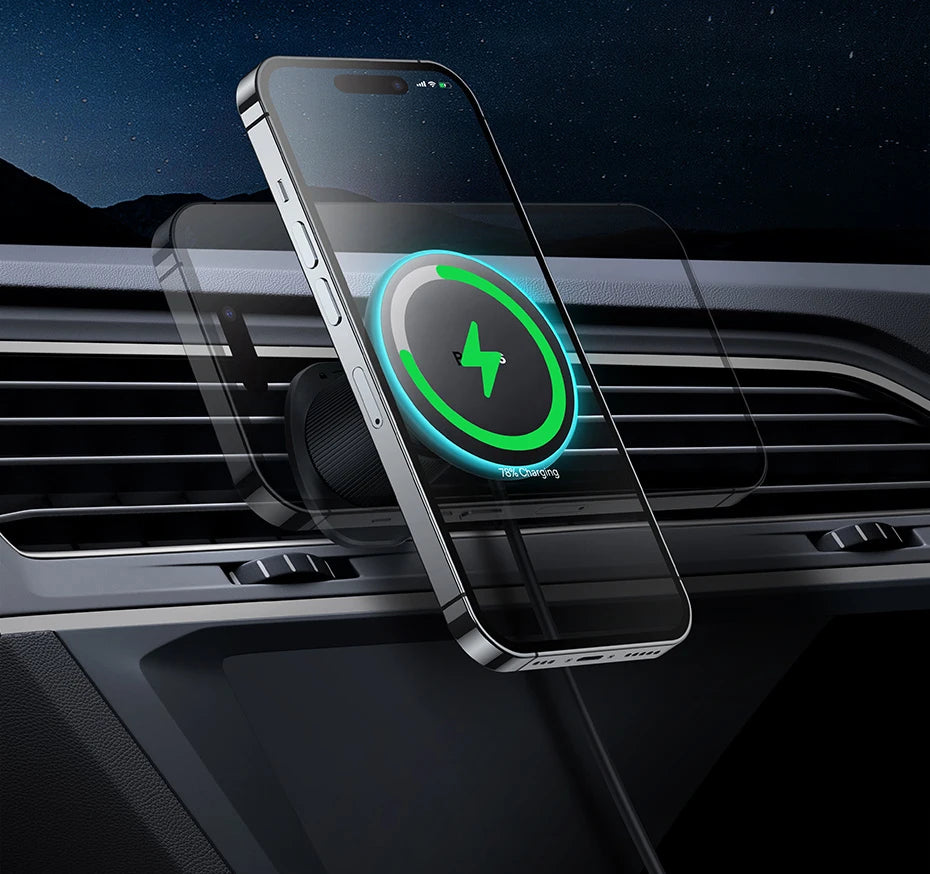 Chargeur de voiture sans fil magnétique 15W | Support de téléphone pour voiture – ZAIYNE
