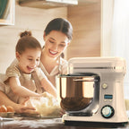 Robot pâtissier BioloMix 1200W avec bol en acier inoxydable de 6L – Prise UE