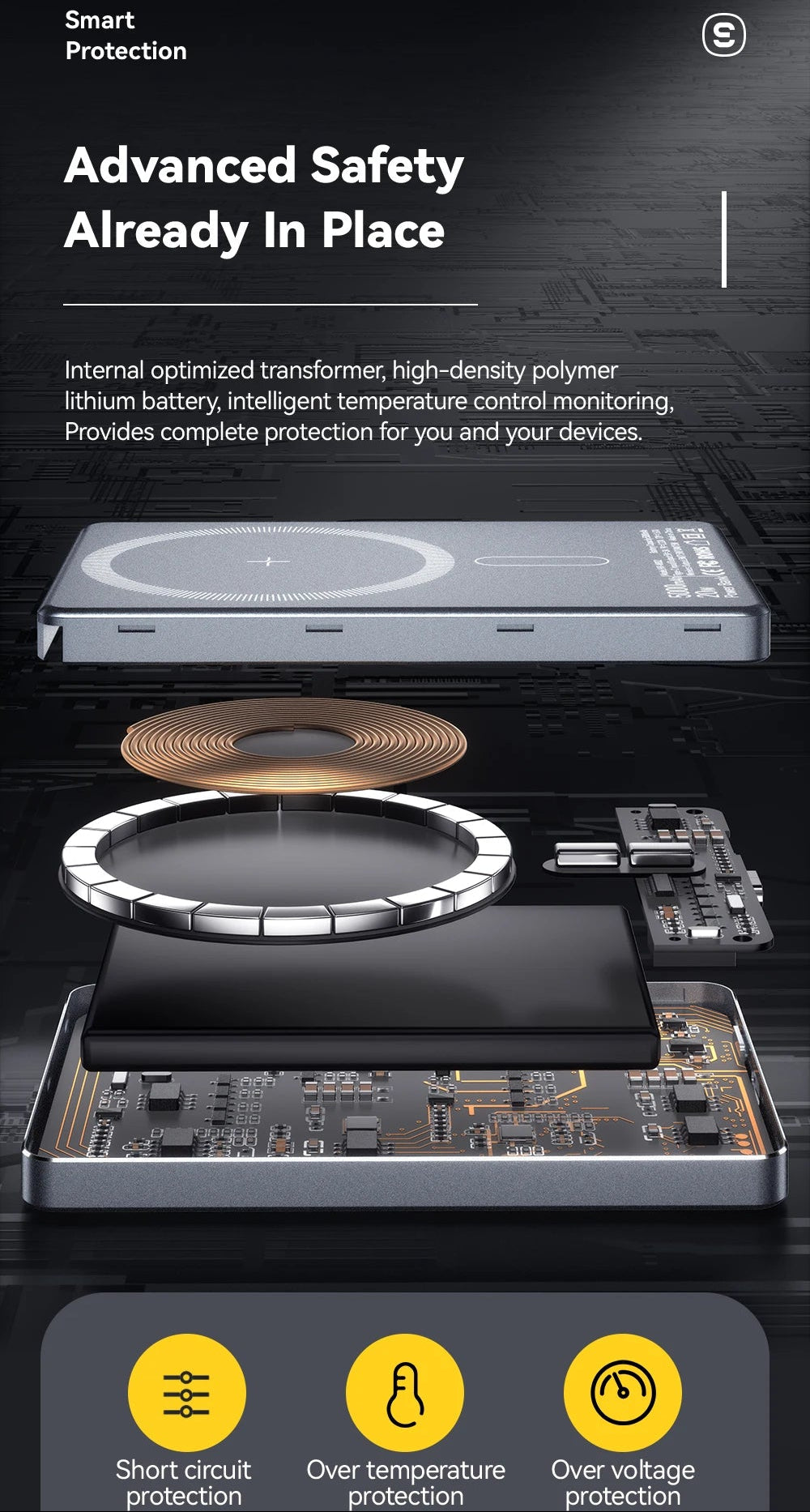 Batterie Externe Magnétique sans Fil 5000 mAh | Chargeur Portable Fin – ZAIYNE