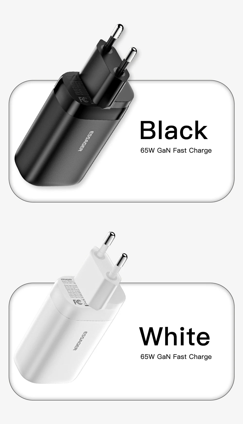 65W GaN Fast Charger USB-C | Laptop & Phone Power Adapter – ZAIYNE