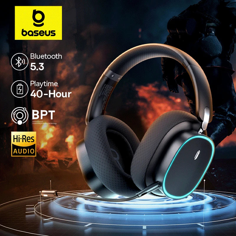 Casque sans fil RVB ZAIYNE GHX Pro | Bluetooth 5.3 | 40h d'autonomie | Basses profondes