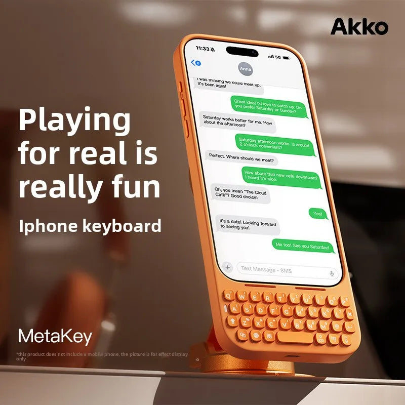 MetaKey Keyboard Phone Case for iPhone 17 Pro Max – MagSafe, Backlit Keys, Night-Light, All-in-One Protective Cover