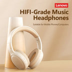 Écouteurs Bluetooth 5.0 sans fil Lenovo TH30 – Conception pliable, jeu à faible latence, son HD