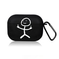 Funny Cartoon AirPods Case – Shockproof Silicone Cover with Keychain (Multiple Designs)