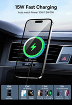 Chargeur de voiture sans fil magnétique 15W | Support de téléphone pour voiture – ZAIYNE