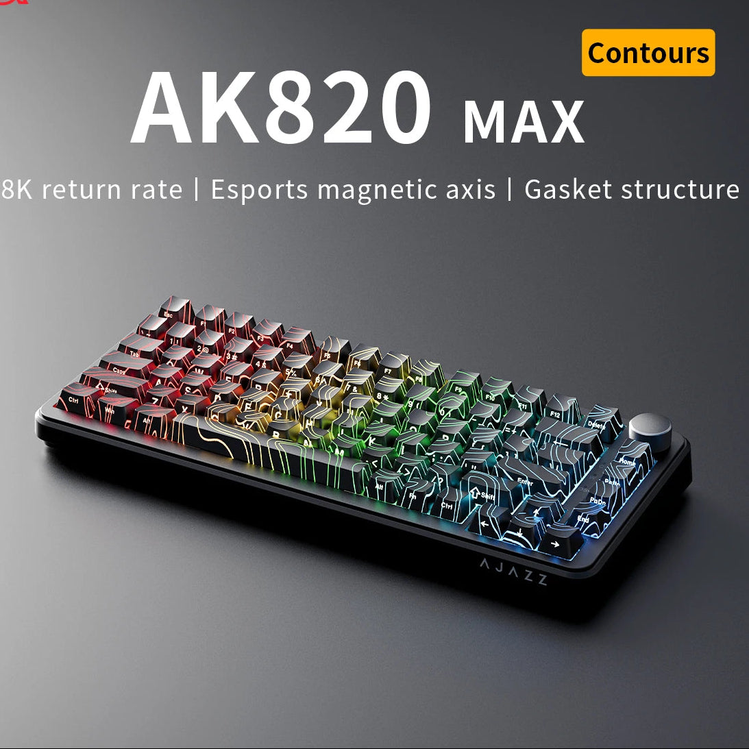 ZAIYNE AK820 MAX Pro – Clavier mécanique RVB à interrupteurs magnétiques | Taux de réponse 8K