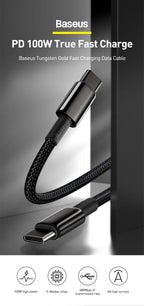 Kabel ZAIYNE USB-C do USB-C do szybkiego ładowania (100 W)