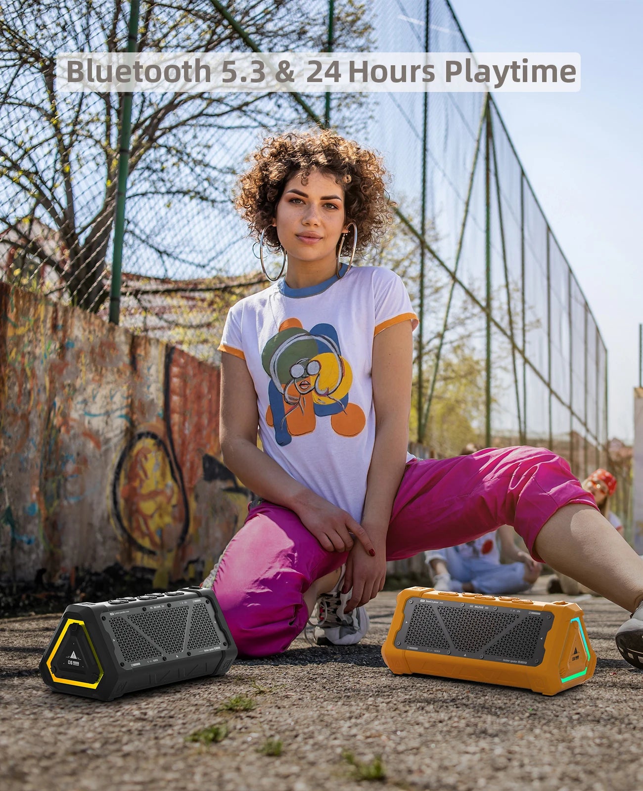 Haut-parleur Bluetooth Robuste – Étanche, Portable et Audio Sans Fil
