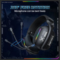 ZAIYNE GTX-808 RGB Wireless Gaming Headset | 360° Mic | Wireless Noise-Canceling° Mic