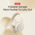 Écouteurs Bluetooth 5.0 sans fil Lenovo TH30 – Conception pliable, jeu à faible latence, son HD