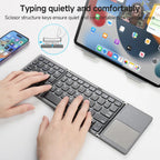 Mini clavier Bluetooth pliable avec pavé tactile – Clavier de voyage sans fil pliable en 3 pour Android/iOS/Windows | ZAIYNE
