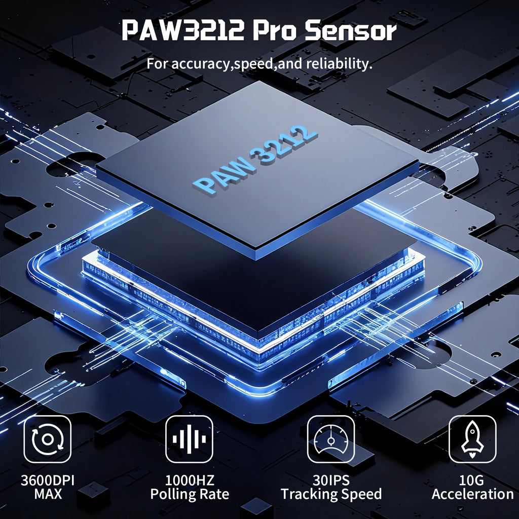 Mysz gamingowa ZAIYNE T66 RGB bezprzewodowa – obudowa „plaster miodu”, programowalne makra, bateria 650 mAh