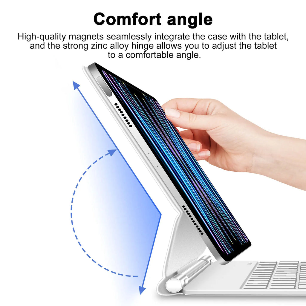 Magnetic Smart Keyboard Case for iPad Pro & Air | Backlit Keys | ZAIYNE Tech
