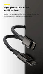 Kabel ZAIYNE USB-C do USB-C do szybkiego ładowania (100 W)