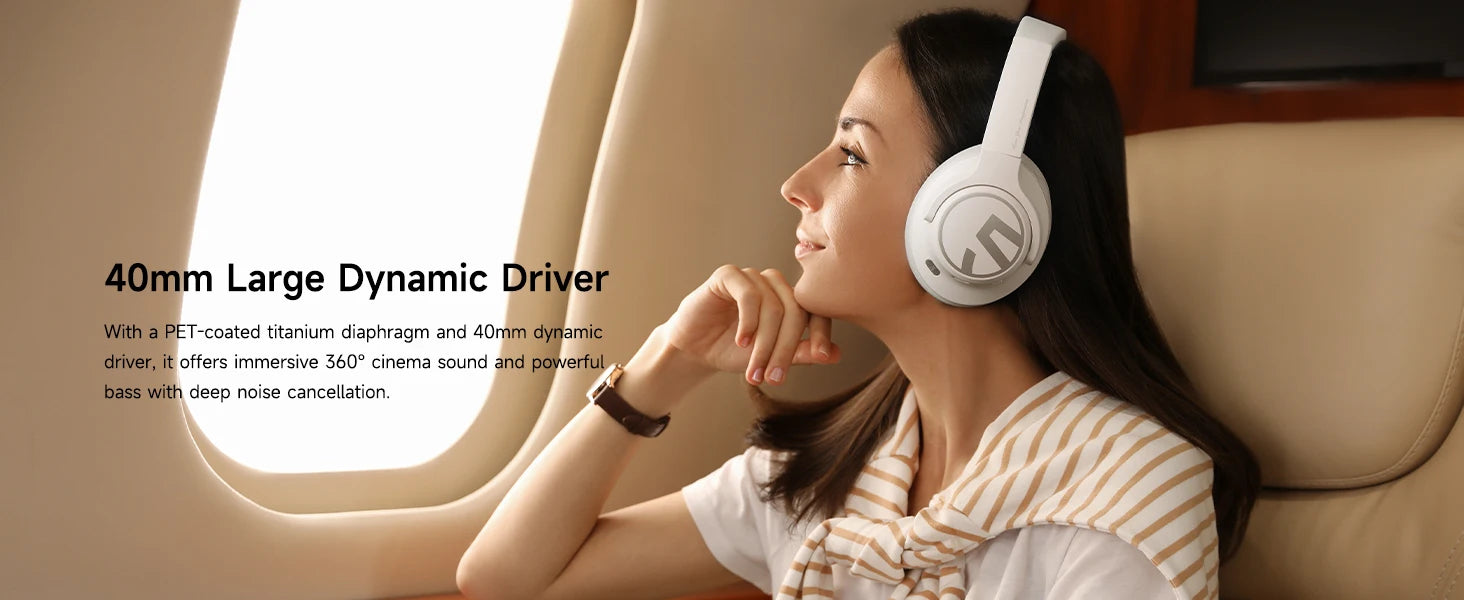 SoundPEATS Space ANC Wireless Headphones | 123H Battery