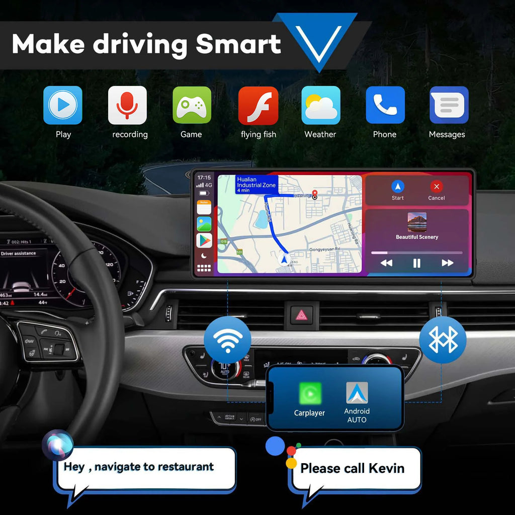 Écran Portable Sans Fil CarPlay et Android Auto – Écran Tactile 7" pour Moderniser Votre Voiture