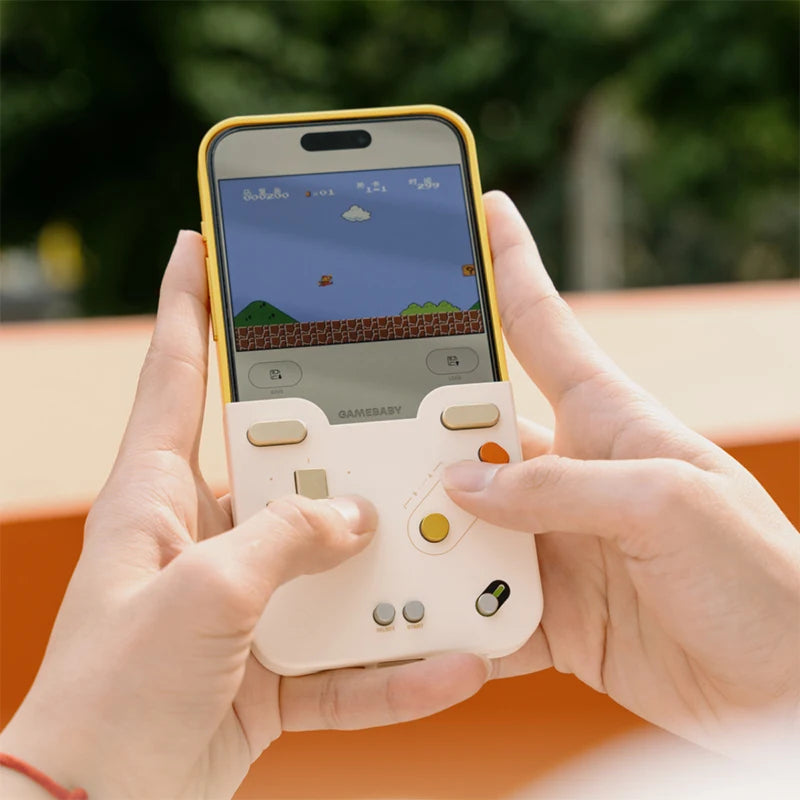 Coque de téléphone Rétro Gaming – Anti-choc, Mini Console Jouable, iPhone 16–17