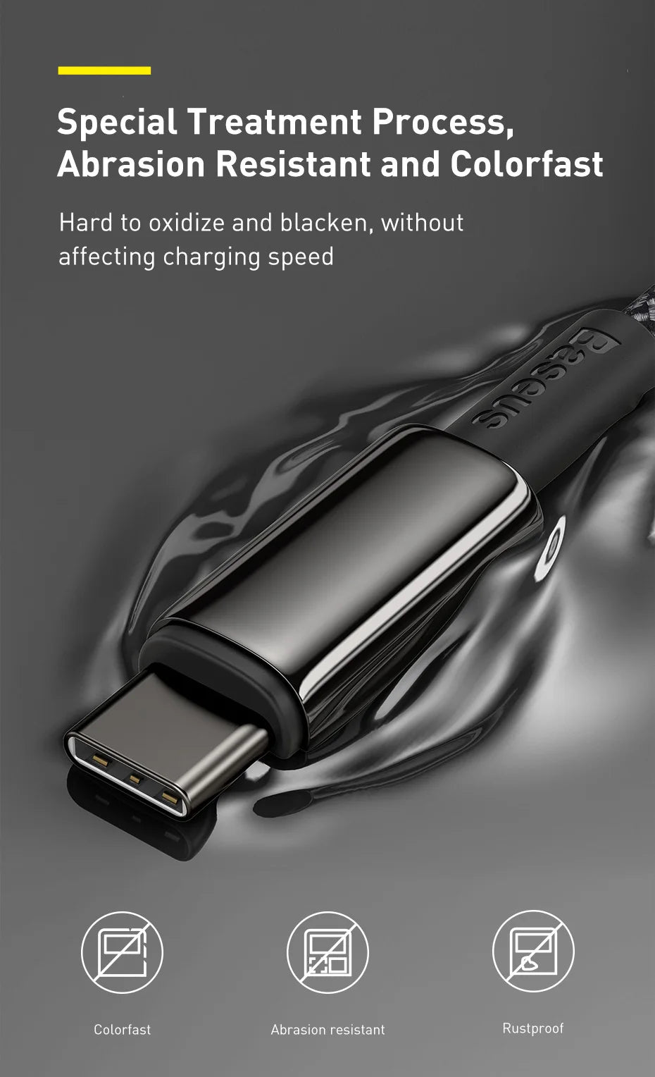 Kabel ZAIYNE USB-C do USB-C do szybkiego ładowania (100 W)