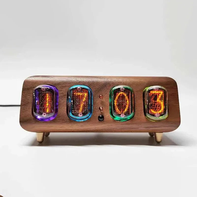 Cyfrowy zegar biurkowy w stylu retro z Bluetooth