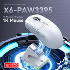 ZAIYNE X6 Pro Wireless Superlight Gaming Mouse – 49g, PAW3395 Sensor, RGB Magnetic Charging Dock