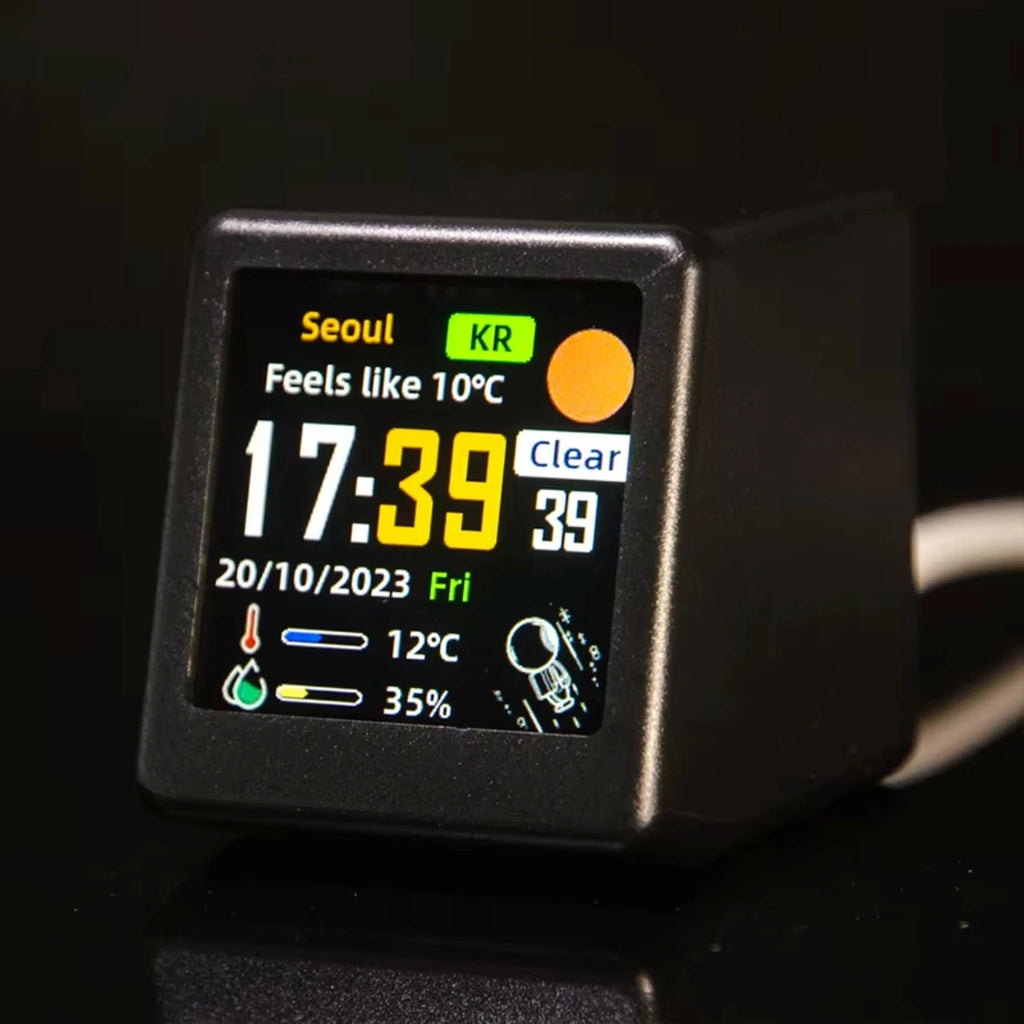 Smart Wi-Fi Weather Station Clock with Temperature & Humidity Display