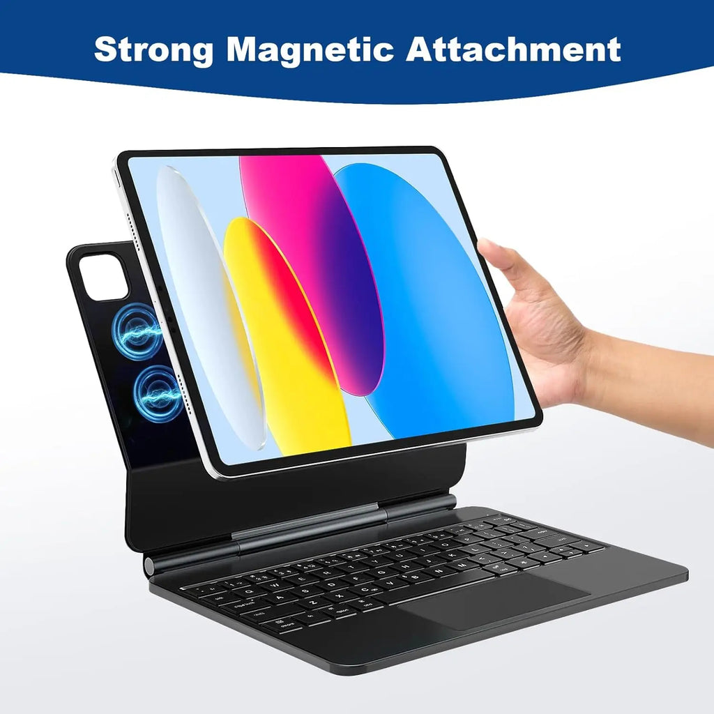 Podświetlane etui z klawiaturą magnetyczną do iPada Pro i Air | Inteligentny touchpad | ZAIYNE