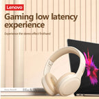 Écouteurs Bluetooth 5.0 sans fil Lenovo TH30 – Conception pliable, jeu à faible latence, son HD