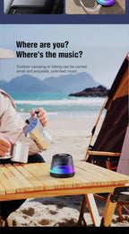 G200 RGB Mini Bluetooth Speaker – Magnetic Bass, 7H Playtime, Phone Holder