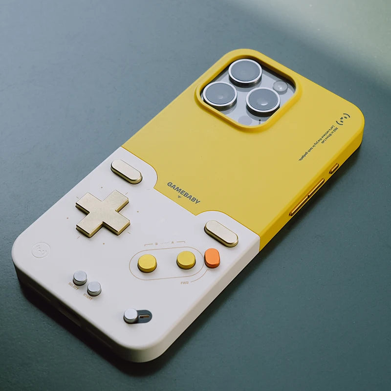 Coque de téléphone Rétro Gaming – Anti-choc, Mini Console Jouable, iPhone 16–17