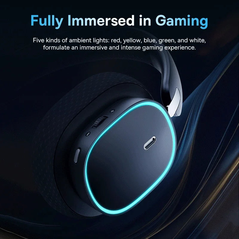 ZAIYNE GHX Pro Wireless RGB Headphones | Bluetooth 5.3 | 40H Battery | Deep Bass