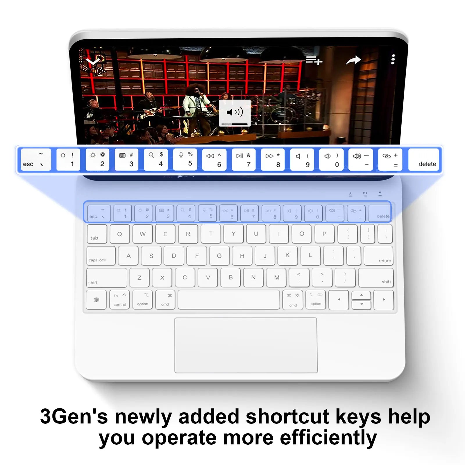 Étui clavier magnétique intelligent pour iPad Pro et Air | Touches rétroéclairées | ZAIYNE Tech