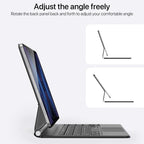 Magic Keyboard Case pour iPad 10e, 11e, 12.9" – Clavier Bluetooth intelligent avec Trackpad et Couverture magnétique | ZAIYNE