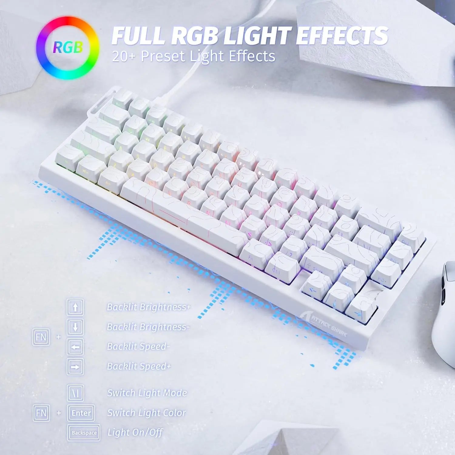 ZAIYNE AK820 MAX+ Pro – Clavier mécanique sans fil RVB | Écran TFT | 8000 mAh