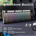 M75 Wireless RGB Gaming Keyboard – 75% Layout, OLED Display, Knob Control, Bluetooth + 2.4GHz