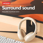 Écouteurs Bluetooth 5.0 sans fil Lenovo TH30 – Conception pliable, jeu à faible latence, son HD