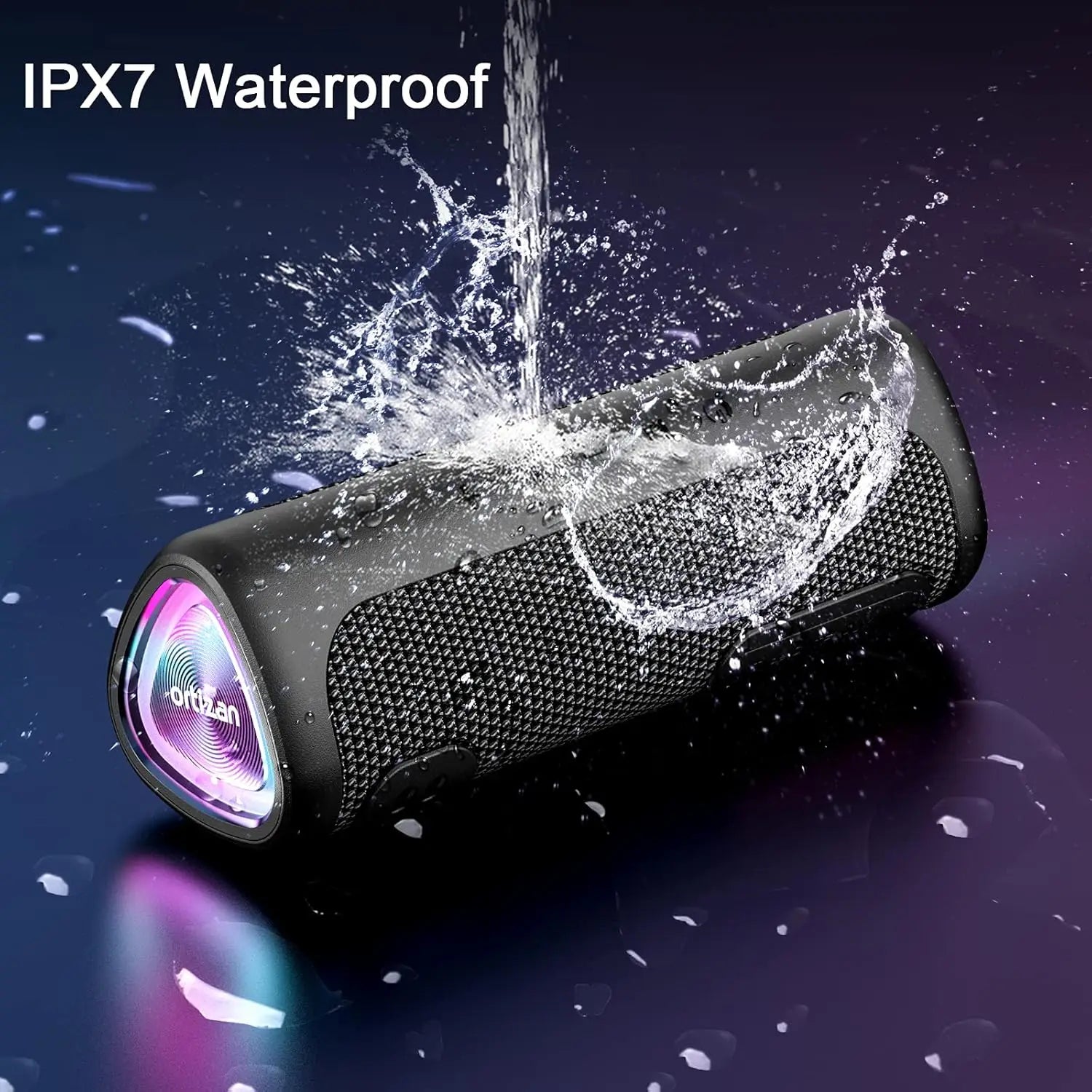 Przenośny głośnik Bluetooth – wodoodporny, z podświetleniem RGB i bezprzewodowym dźwiękiem