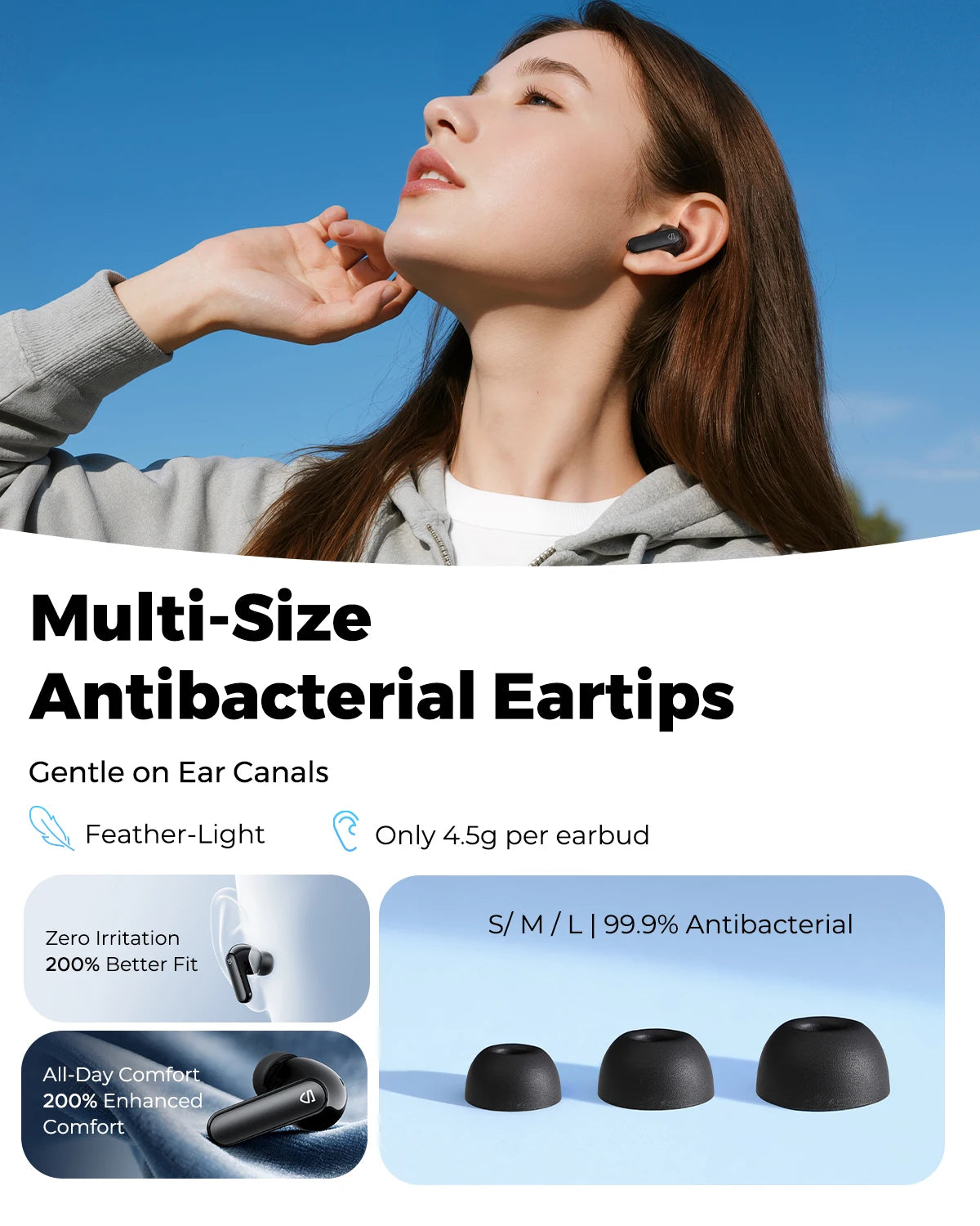 Écouteurs sans fil SoundPEATS Q3 Pro ANC – Bluetooth 6.0, suppression de bruit à 4 micros, son premium