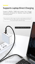 Kabel ZAIYNE USB-C do USB-C do szybkiego ładowania (100 W)