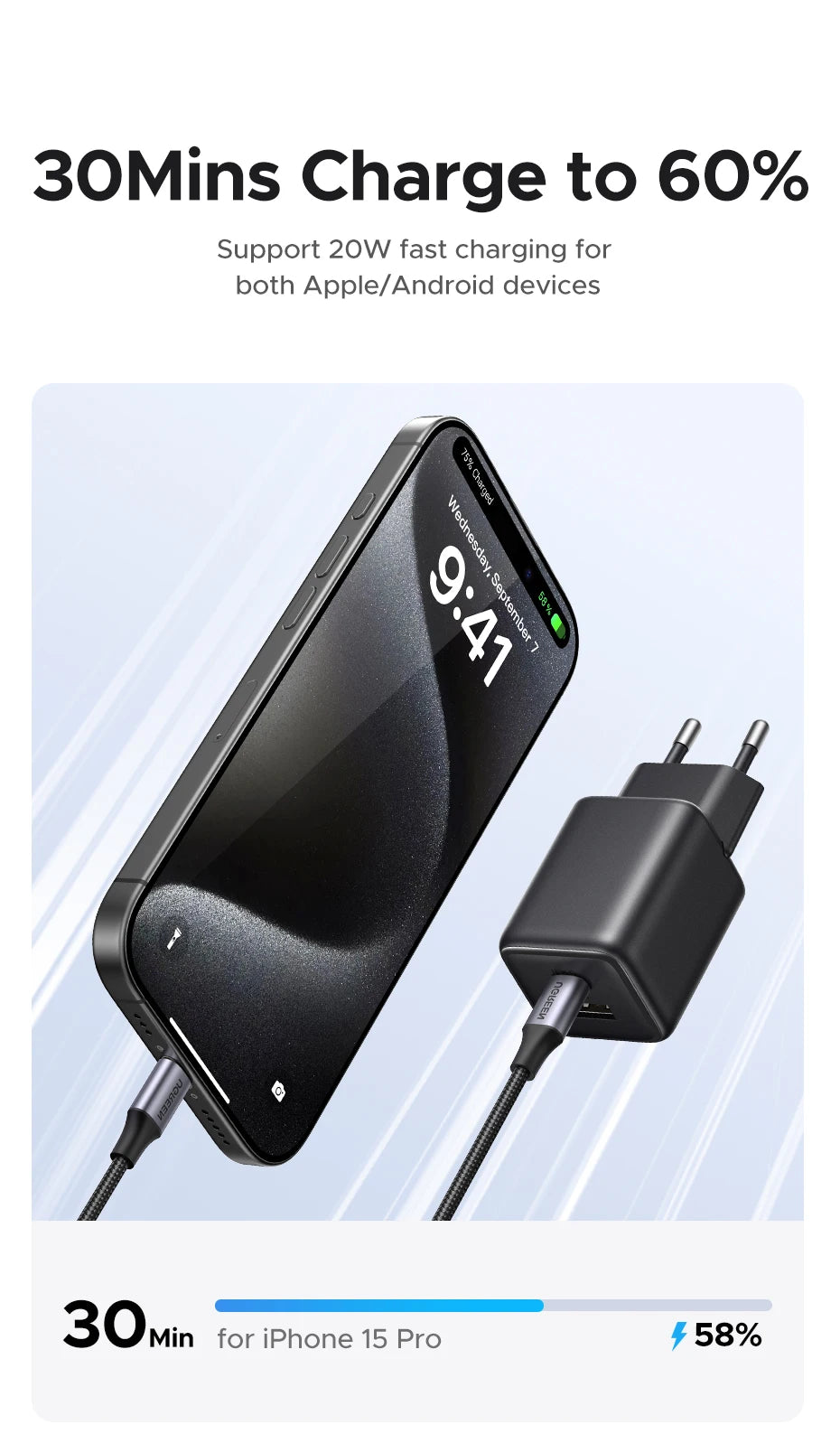 20W ładowarka GaN Mini USB-C | Kompaktowa ładowarka do telefonu – ZAIYNE