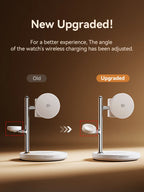 Station de recharge sans fil magnétique Premium 3-en-1 – Téléphone, montre et écouteurs