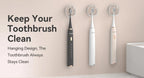 Brosse à dents électrique sonique – 8 têtes de rechange, capteur de pression et minuteur