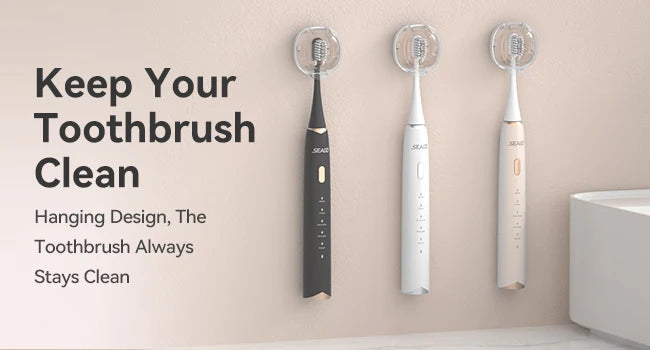 Brosse à dents électrique sonique – 8 têtes de rechange, capteur de pression et minuteur
