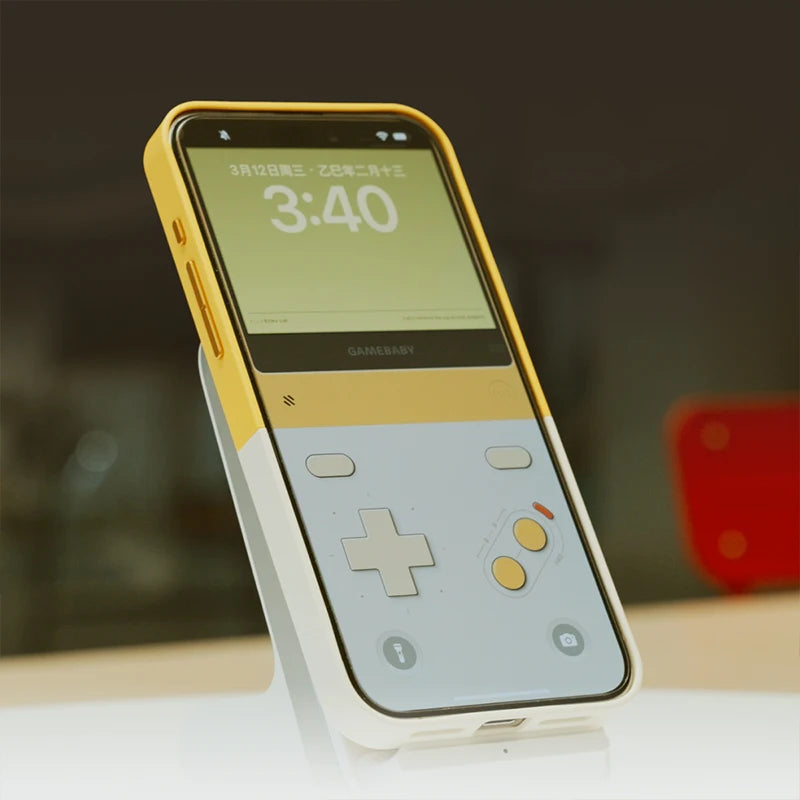 Coque de téléphone Rétro Gaming – Anti-choc, Mini Console Jouable, iPhone 16–17