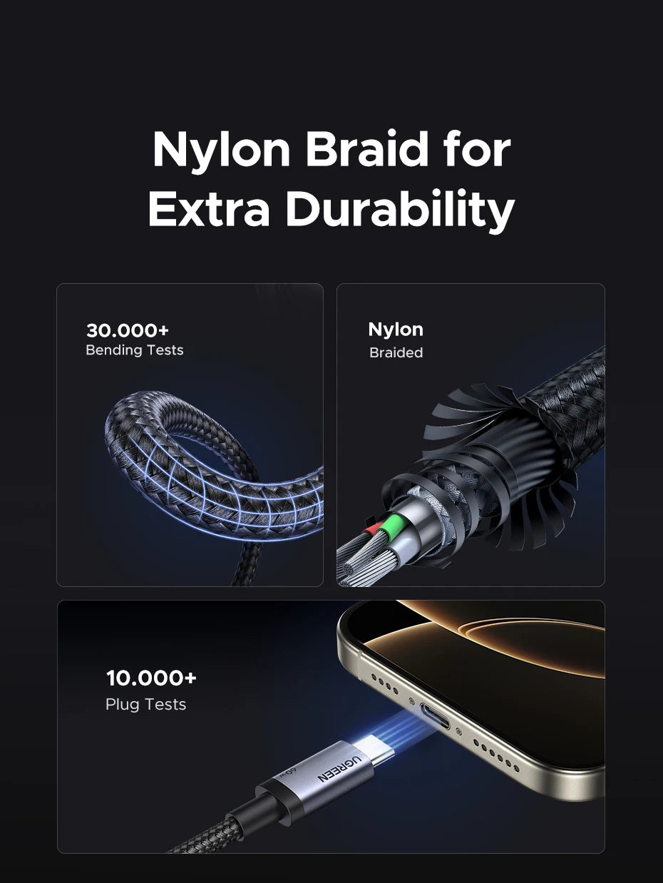 Câble de recharge rapide USB-C vers USB-C 60W | Power Delivery – ZAIYNE