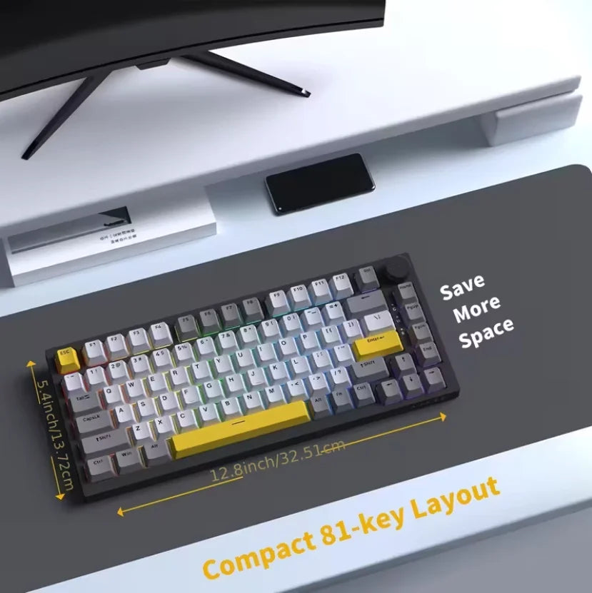 ZAIYNE AK820 MAX Pro – Mechaniczna klawiatura RGB z przełącznikami magnetycznymi | Czas reakcji 8K