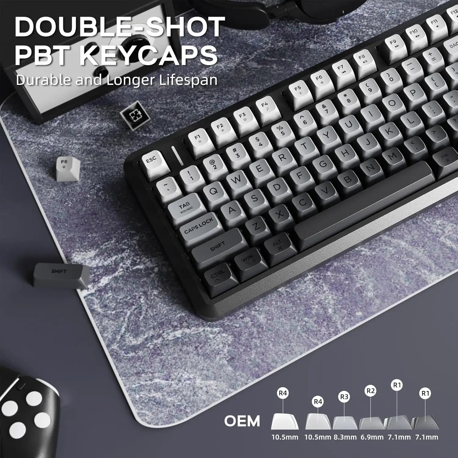 M75 Wireless RGB Gaming Keyboard – 75% Layout, OLED Display, Knob Control, Bluetooth + 2.4GHz