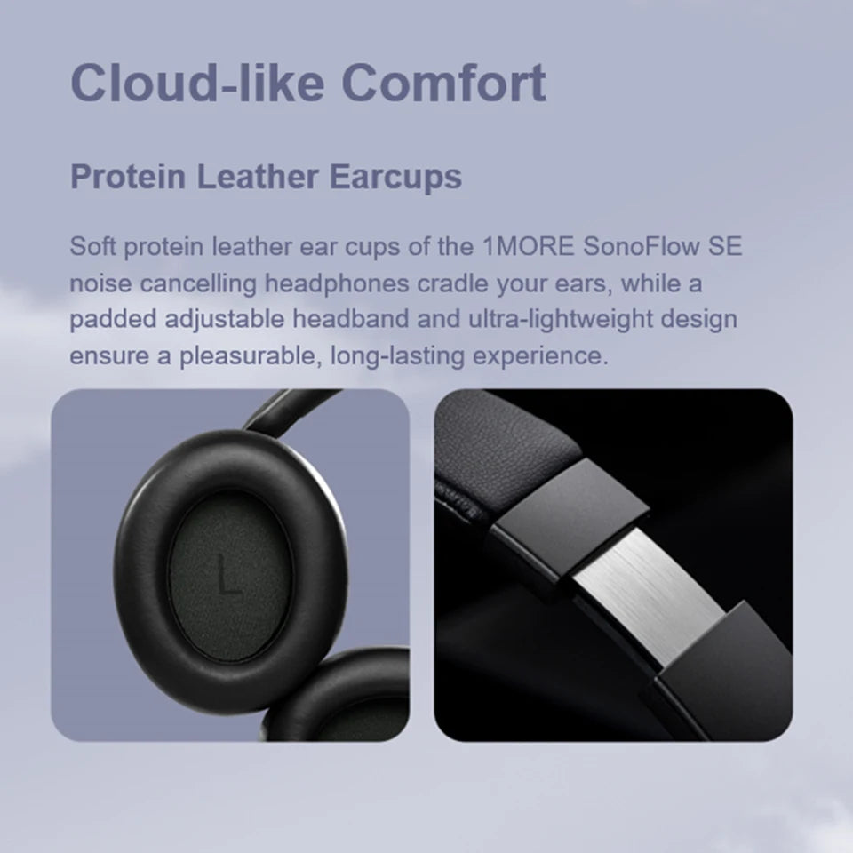 Wireless Over-Ear Headphones with Active Noise Cancelling & 70H Battery