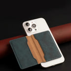 Slim Magnetic Wallet Case – 3-Card Leather Phone Holder | ZAIYNE