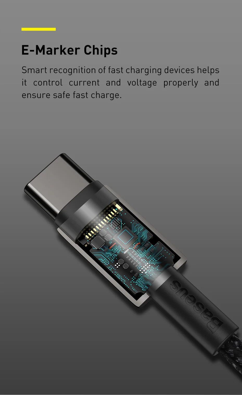 Kabel ZAIYNE USB-C do USB-C do szybkiego ładowania (100 W)